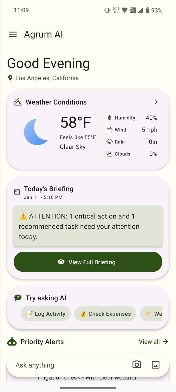 Agrum AI Chat Interface